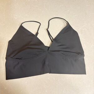 Urban Outfitters Black Slinky Silky Satin Bra Top